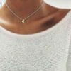 Heart bead necklace in sterling silver