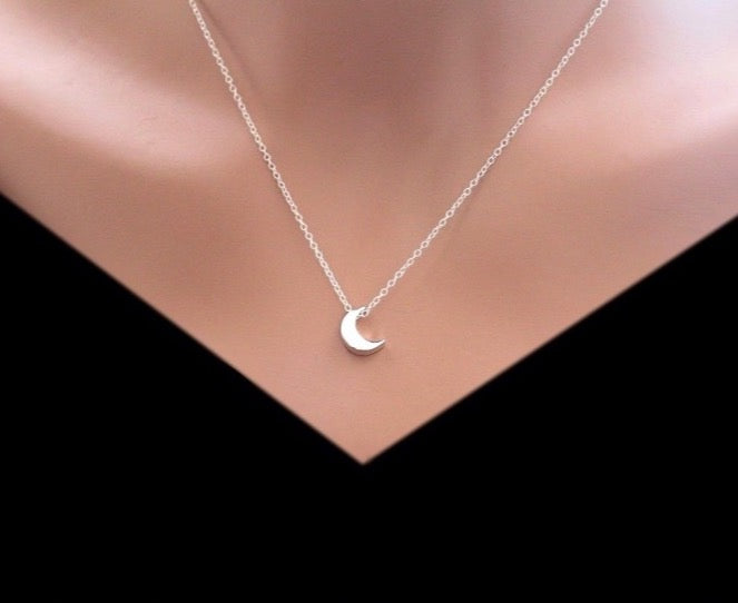Crescent Moon Bead Necklace