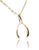 gold filled wishbone charm necklace