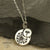 Stamped dandelion charm necklace in sterling silver or gold