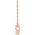 side view of rose gold star necklace