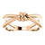 14k rose gold love knot open space ring