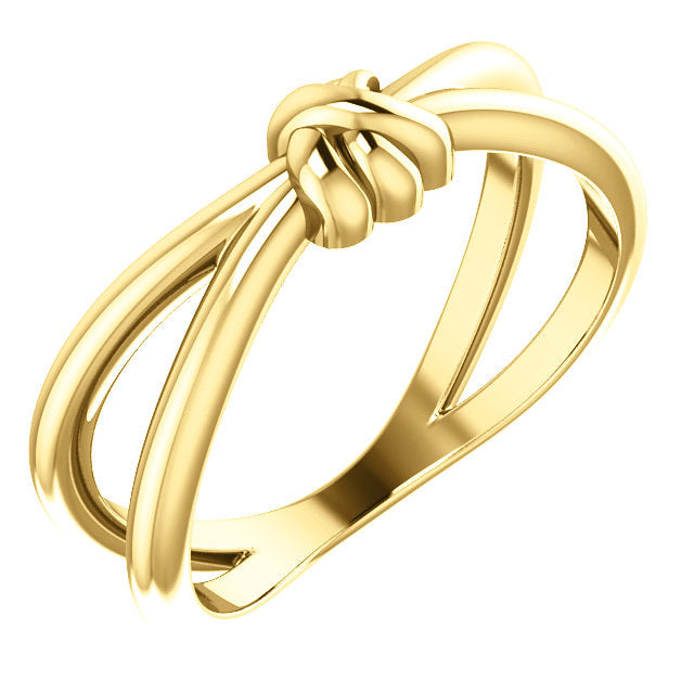 14k yellow gold love knot ring - fine jewelry gifts for her