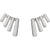 Modern and Minimal Earrings Geometric Rectangular Fan Ear Climbers - 14K White Gold {More Options}