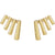 Modern and Minimal Earrings Geometric Rectangular Fan Ear Climbers - 14K White Gold {More Options}