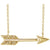 Detailed Horizontal Arrow Pendant 18" Necklace - 14K Solid Gold {More Options}