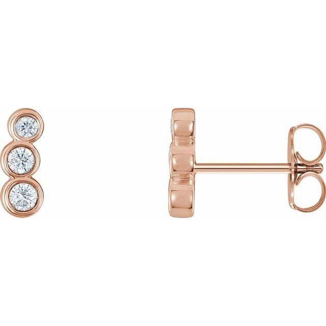 Rose Gold Petite Diamond Ear Climbers Stuller | Abrau Jewelry