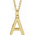 yellow gold initial letter pendant necklace