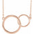 14k rose gold interlocking circles necklace