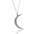sterling silver crescent moon pendant necklace