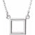 Geometric 14K Solid Yellow Gold Square 16.5" Necklace {More Options}