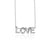sterling silver love word charm necklace